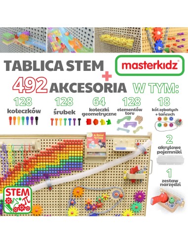 Masterkidz - Wolnostojąca ŚCIANA STEM z torem kulkowym XXL