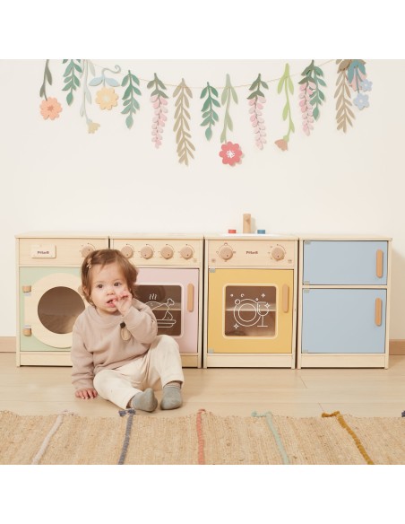 Großes Holz-Küchen-Set Viga – Lernspielzeug, 130 cm Länge