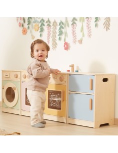 Didelis medinis virtuvės komplektas Viga-Edukacinis žaislas 130 cm ilgio 2