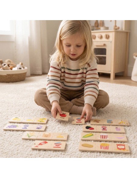 VIGA Zestaw Puzzli – Odkrywaj Naturę i Jedzenie w Zabawie