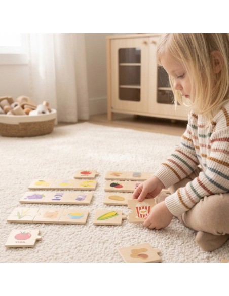 VIGA Puzzle Set – Discover Nature and Food in Play