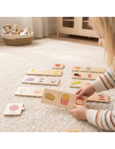 VIGA Puzzle-Set – Entdecke Natur und Essen im Spiel