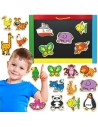 VIGA Wooden Animal Magnets 20 pieces - Ecological fun