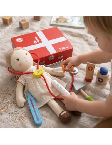 VIGA Wooden Doctor's Set in a Suitcase - Fun and Learning