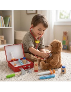 Viga Drewniany zestaw małego lekarza w walizce 2