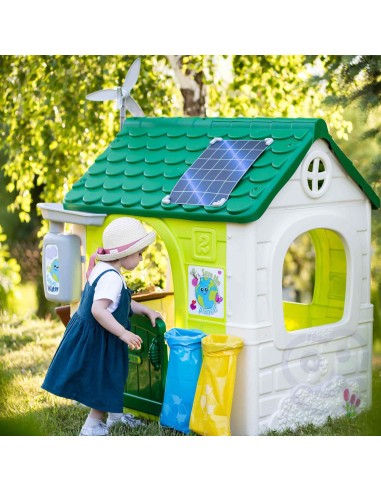 FEBER Gartenhaus Eco mit Futterstelle und Solarplatte