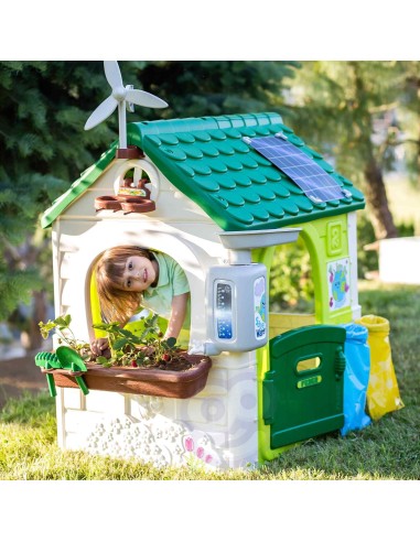 FEBER Gartenhaus Eco mit Futterstelle und Solarplatte
