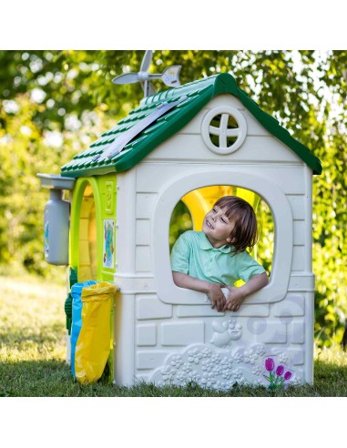 FEBER Gartenhaus Eco mit Futterstelle und Solarplatte