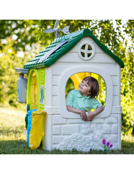 FEBER Gartenhaus Eco mit Futterstelle und Solarplatte