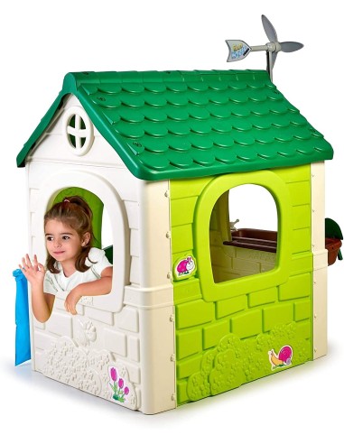 FEBER Gartenhaus Eco mit Futterstelle und Solarplatte