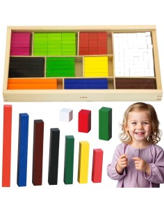 Drewniane Patyczki Edukacyjne VIGA – Klocki Cuisenaire'a