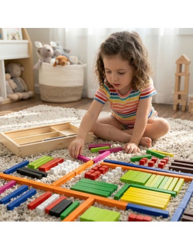VIGA Holz Lernstäbchen: Cuisenaire-Bausteine