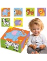 Viga Drewniana Układanka Zoo Puzzle - 4 Klocki dla Dzieci