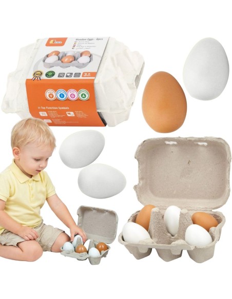 VIGA Wooden Eggs in a Box - Educational Toy