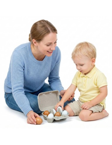 VIGA Wooden Eggs in a Box - Educational Toy