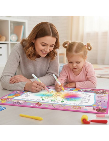 Magical 2-in-1 glowing water mat | Drawing with light and water 100x70 cm
