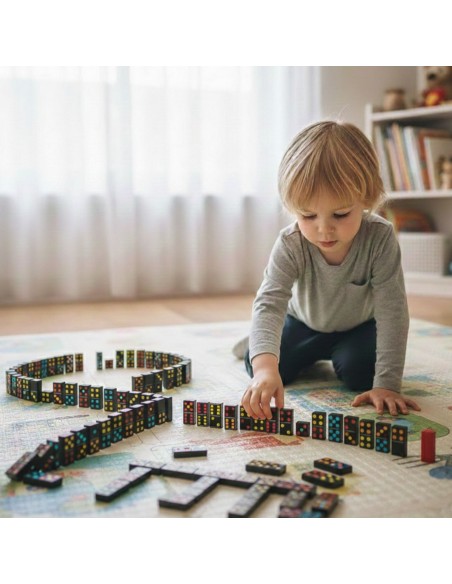 Domino kolorowe dla dzieci Woopie - klasyczna gra logiczna i edukacyjna