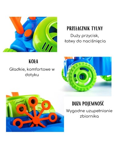 WOOPIE Seifenblasen-Rasenmäher mit Geräuschen und Flüssigkeit - Spielzeug