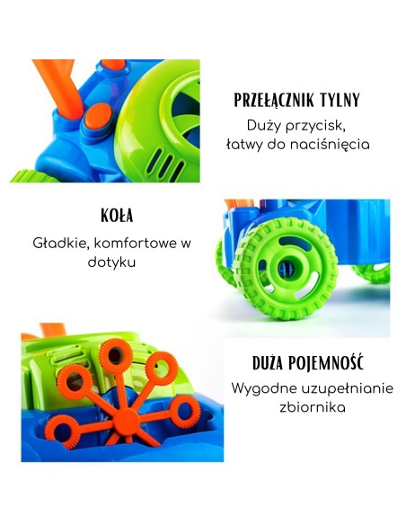 WOOPIE Seifenblasen-Rasenmäher mit Geräuschen und Flüssigkeit - Spielzeug