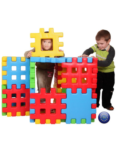 Klocki EDUKACYJNE Wafle DOM Ogrodzenie DOMEK NOVA