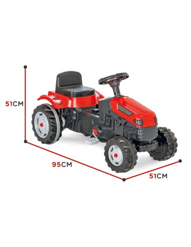 WOOPIE traktorius pedalais Farmer GoTrac – tylūs ratai vaikams