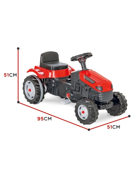 WOOPIE traktorius pedalais Farmer GoTrac – tylūs ratai vaikams