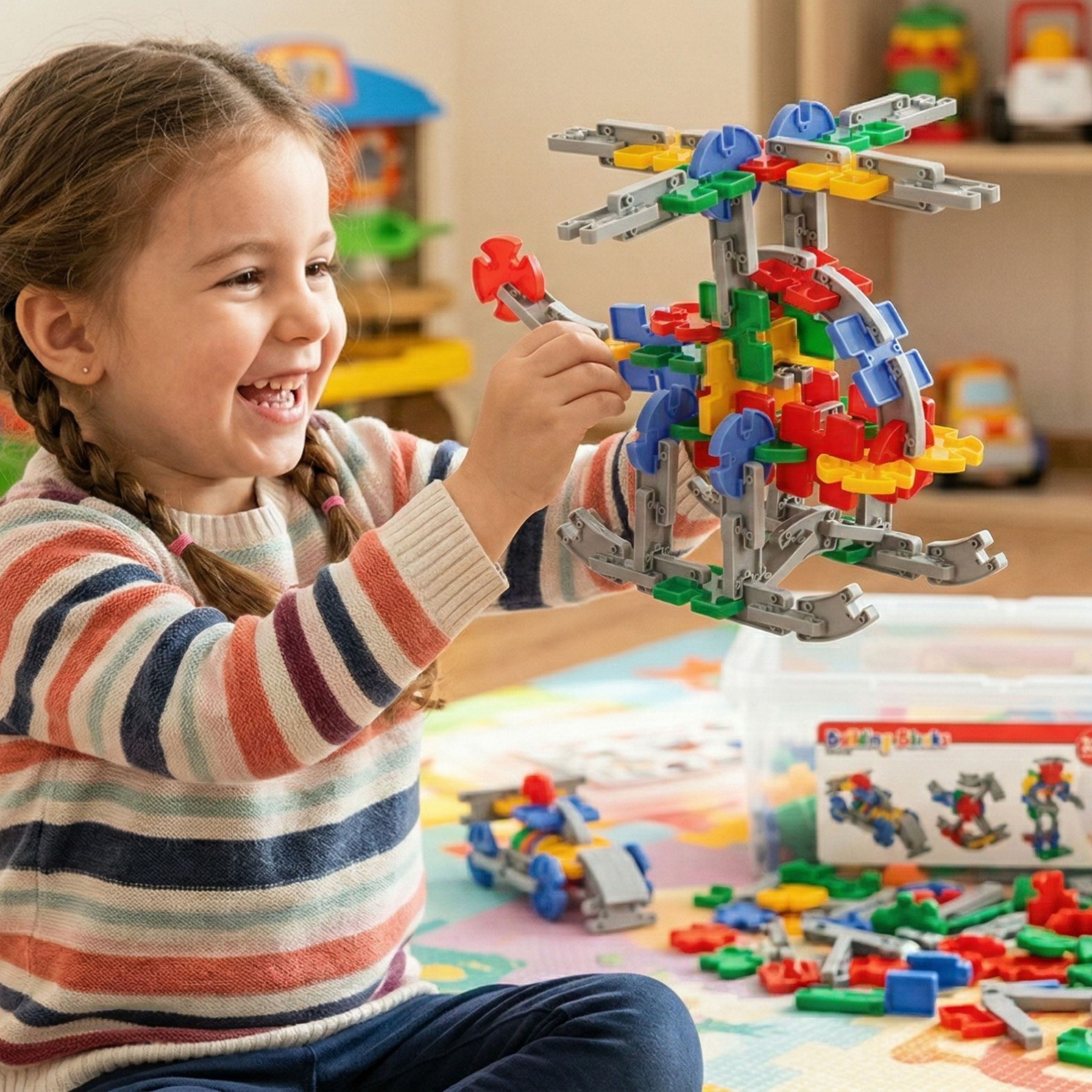 Zestaw konstrukcyjnych klocków w skrzynce 320 szt. - 32 z 33