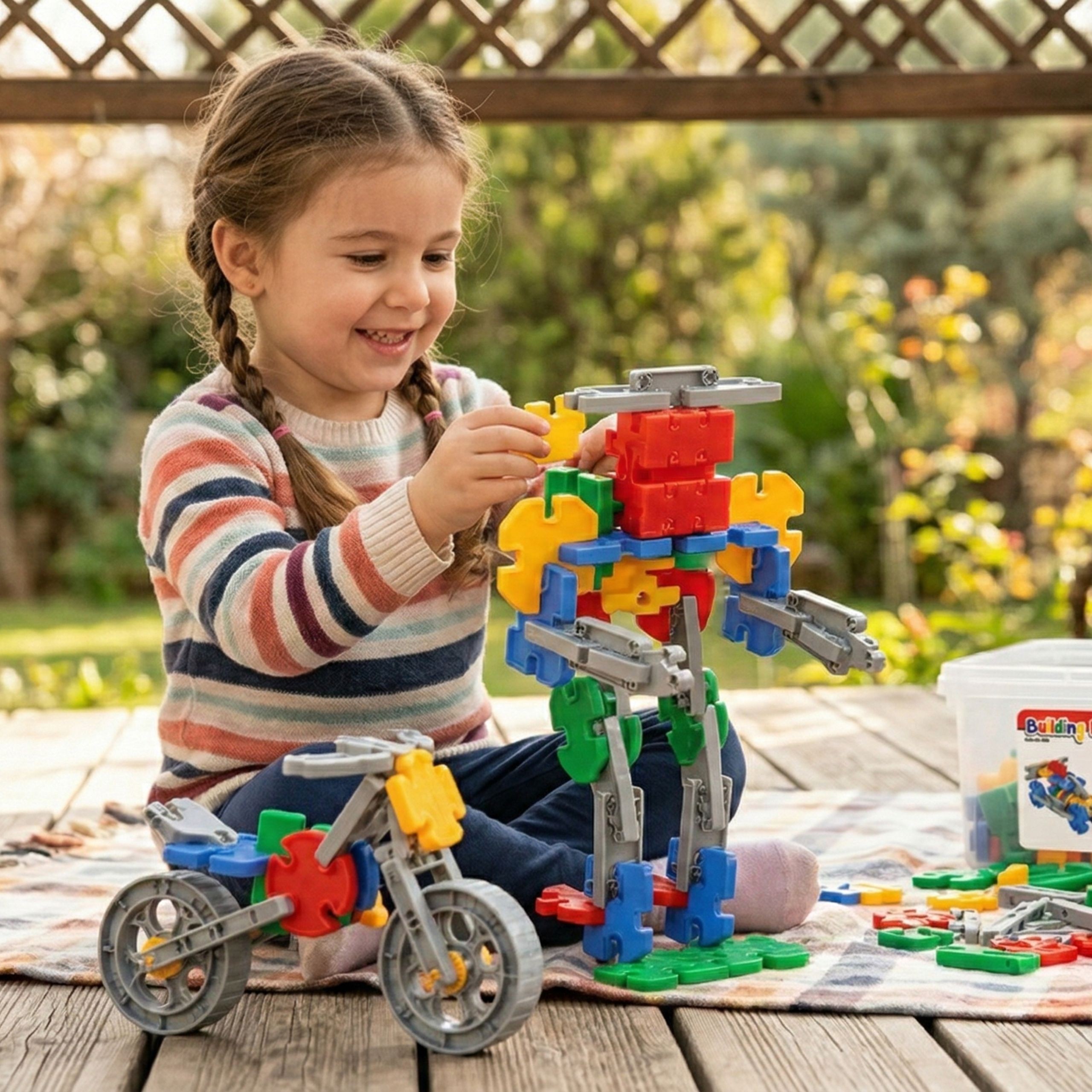 Zestaw konstrukcyjnych klocków w skrzynce 320 szt. - 33 z 33