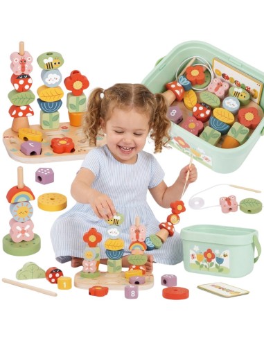 Magiczny Ogród Edukacyjny Box 5w1 Tooky Toy - Drewniany Sorter i Nauka