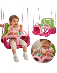 Huśtawka WOOPIE 3w1 Różowa - Zabawa i Komfort dla Malucha