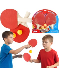 WOOPIE stalo teniso raketės „Ping Pong“ + 3 kamuoliukai – žaidimo rinkinys