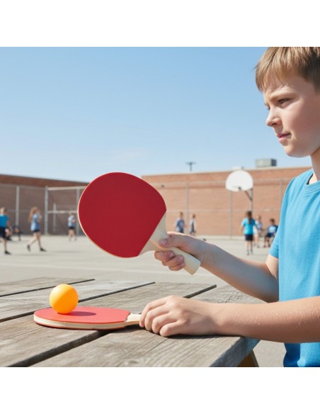 WOOPIE Paletki do Ping Pong + 3 Piłeczki - Zestaw Do Gry