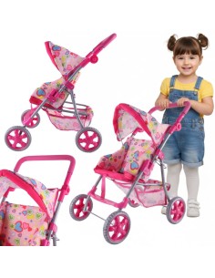 WOOPIE ROYAL Doll Stroller Colorful Hearts - Stroller