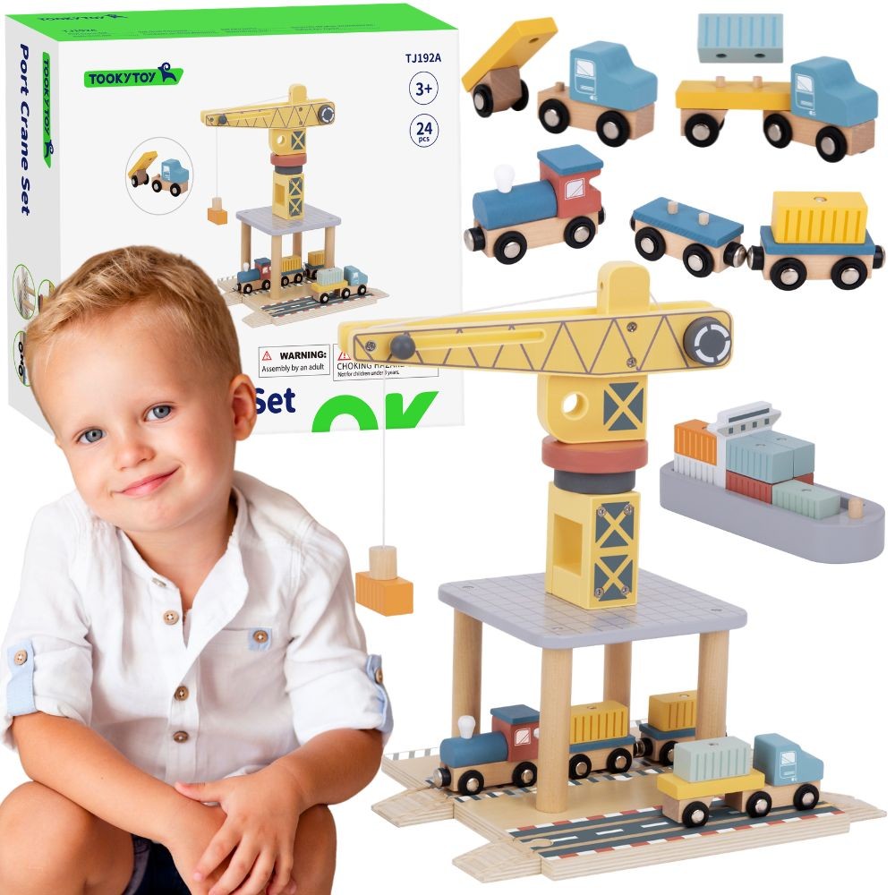 Dźwig portowy drewniany zestaw - 27 z 28