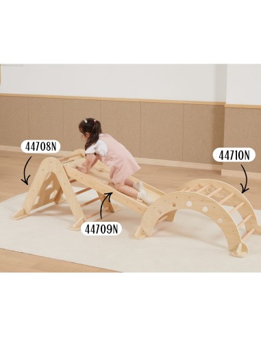 VIGA Wooden Slide and Climbing Wall for Children