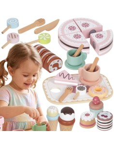 TOOKY TOY Sweet Cake Wooden Sweets in a Box Set