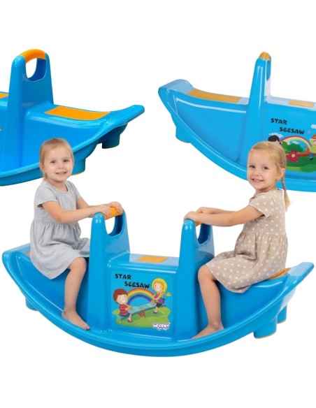 WOOPIE Bujak Wieloosobowy STAR Huśtawka Niebieska dla Dzieci