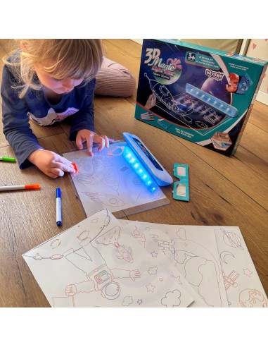 WOOPIE Maginė 3D lenta su LED apšvietimu - Piešimo žaislas