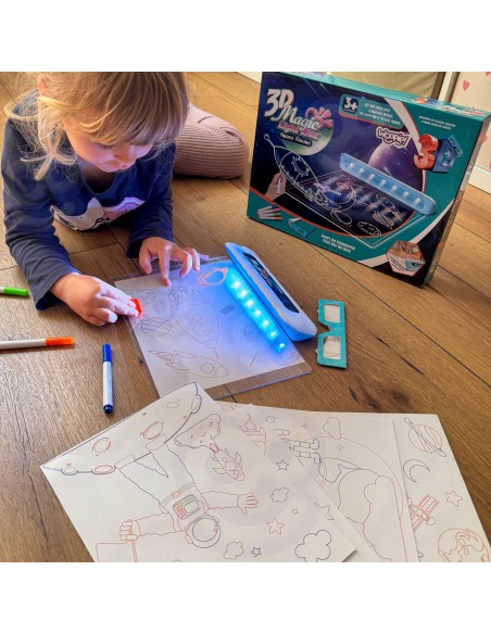 WOOPIE Maginė 3D lenta su LED apšvietimu - Piešimo žaislas