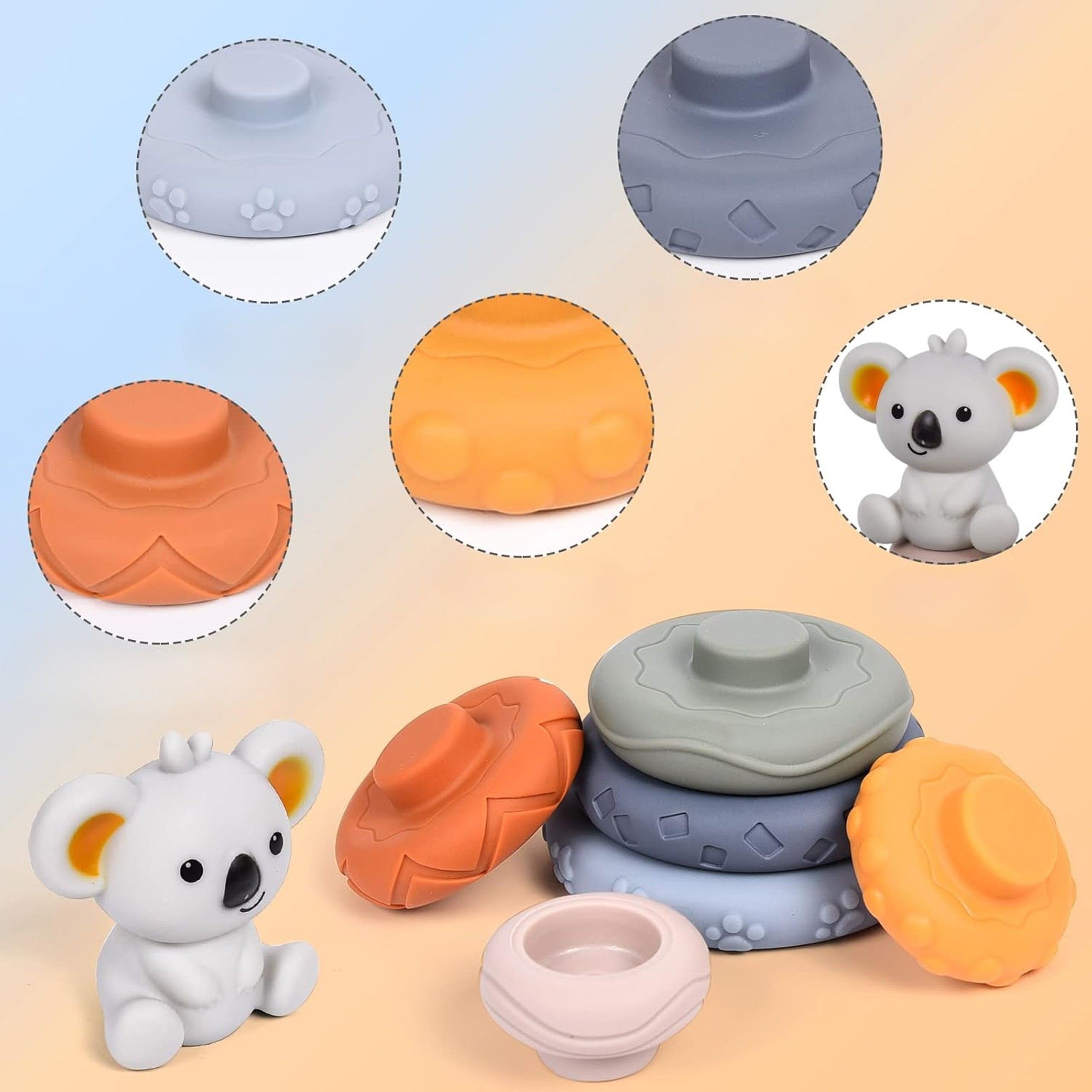 Zestaw edukacyjna piramidka koala 2w1 gryzak - 14 z 18