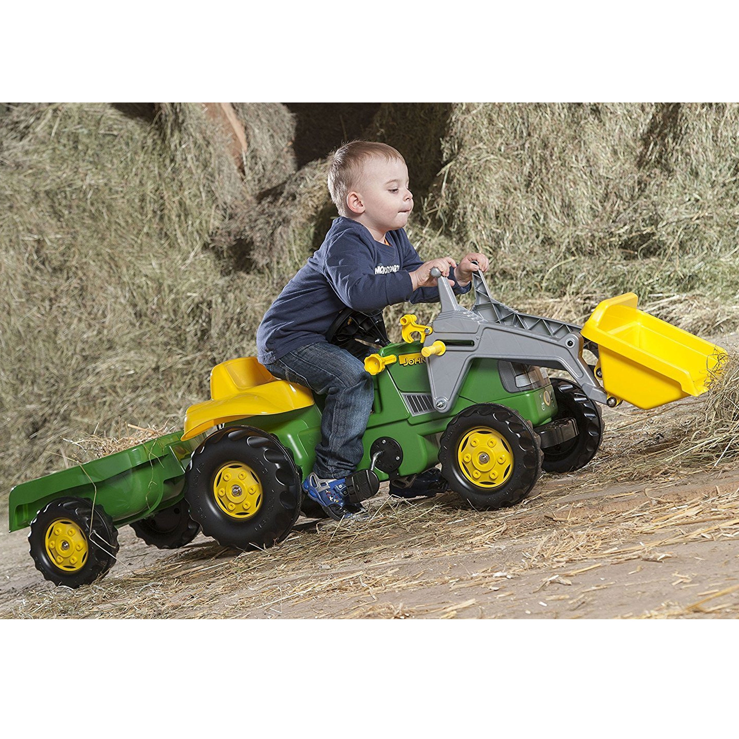 Rolly Toys Traktor na pedały John Deere z łyżką i przyczepą 2-5 Lat