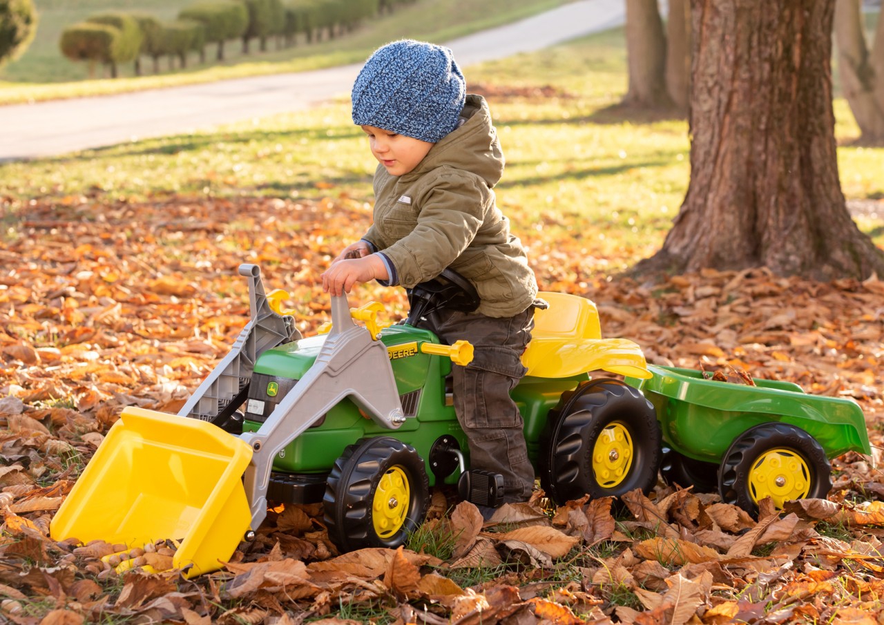 Rolly Toys Traktor na pedały John Deere z łyżką i przyczepą 2-5 Lat