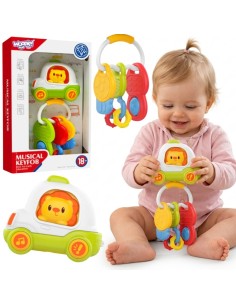 Zabawka interaktywna Kluczyki z autkiem Gryzak Grzechotka Woopie