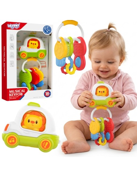 Zabawka interaktywna Kluczyki z autkiem Gryzak Grzechotka Woopie
