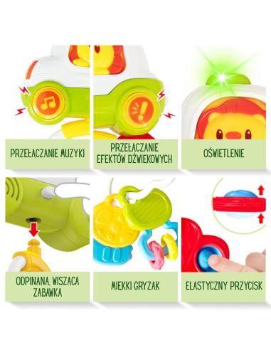 Interactive toy Car Keys Teether Rattle Woopie