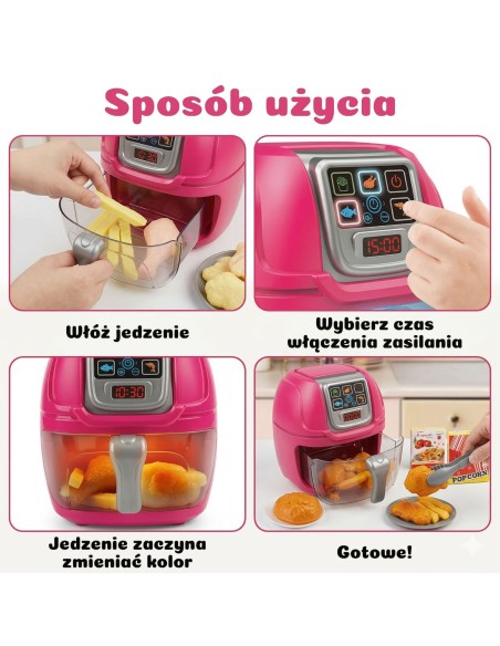 Power Air Fryer Woopie - Colorful Toy Fryer for Kids