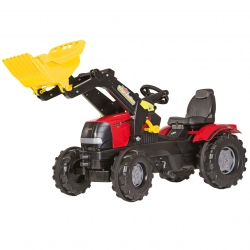 Rolly Toys Duży Traktor Case Puma na pedały nakładka wyciszająca + łyżka