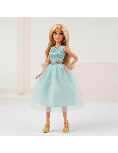 Lėlė Lily 30 cm Classic Woopie - Turkio spalvos suknelė, blondinės plaukai