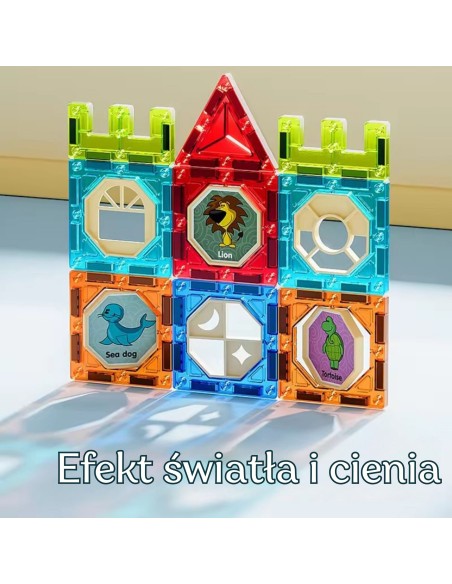 Klocki Magnetyczne WOOPIE Tor Kulkowy Zwierzęcy Raj 104 el.