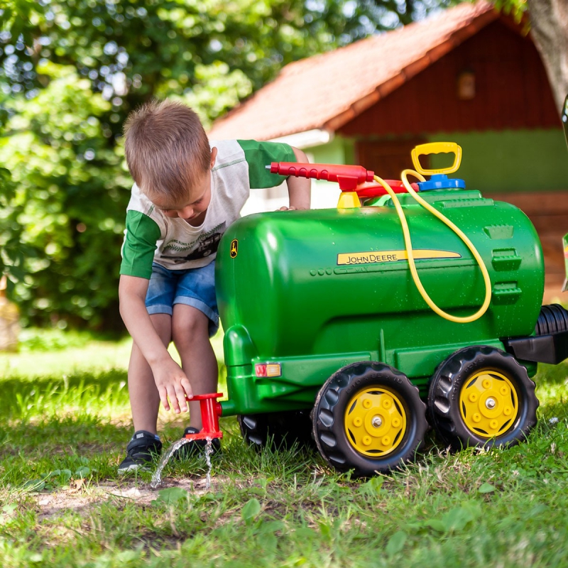 Rolly Toys rollyTrailer cysterna  John Deere dwuosiowa + pompka